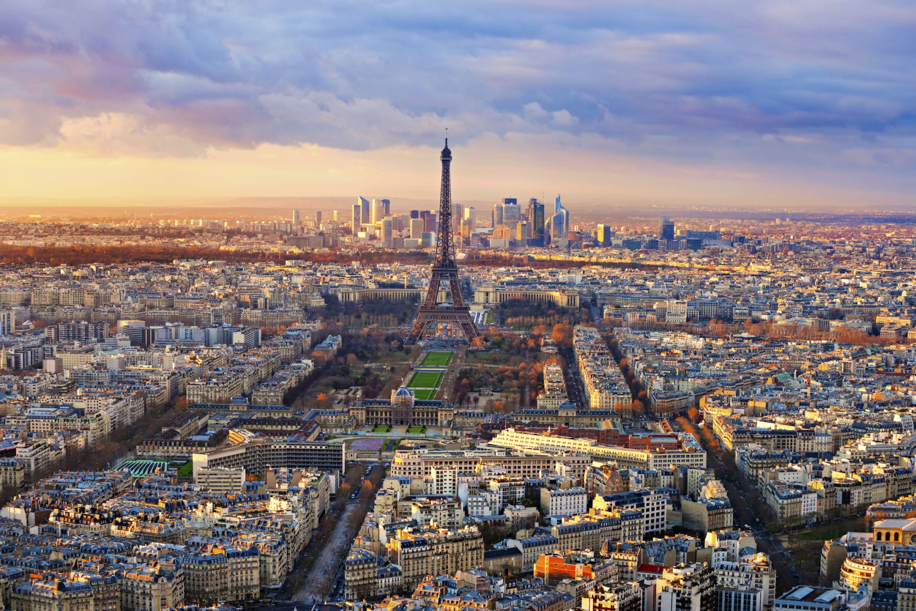 Aerial photo of Paris.