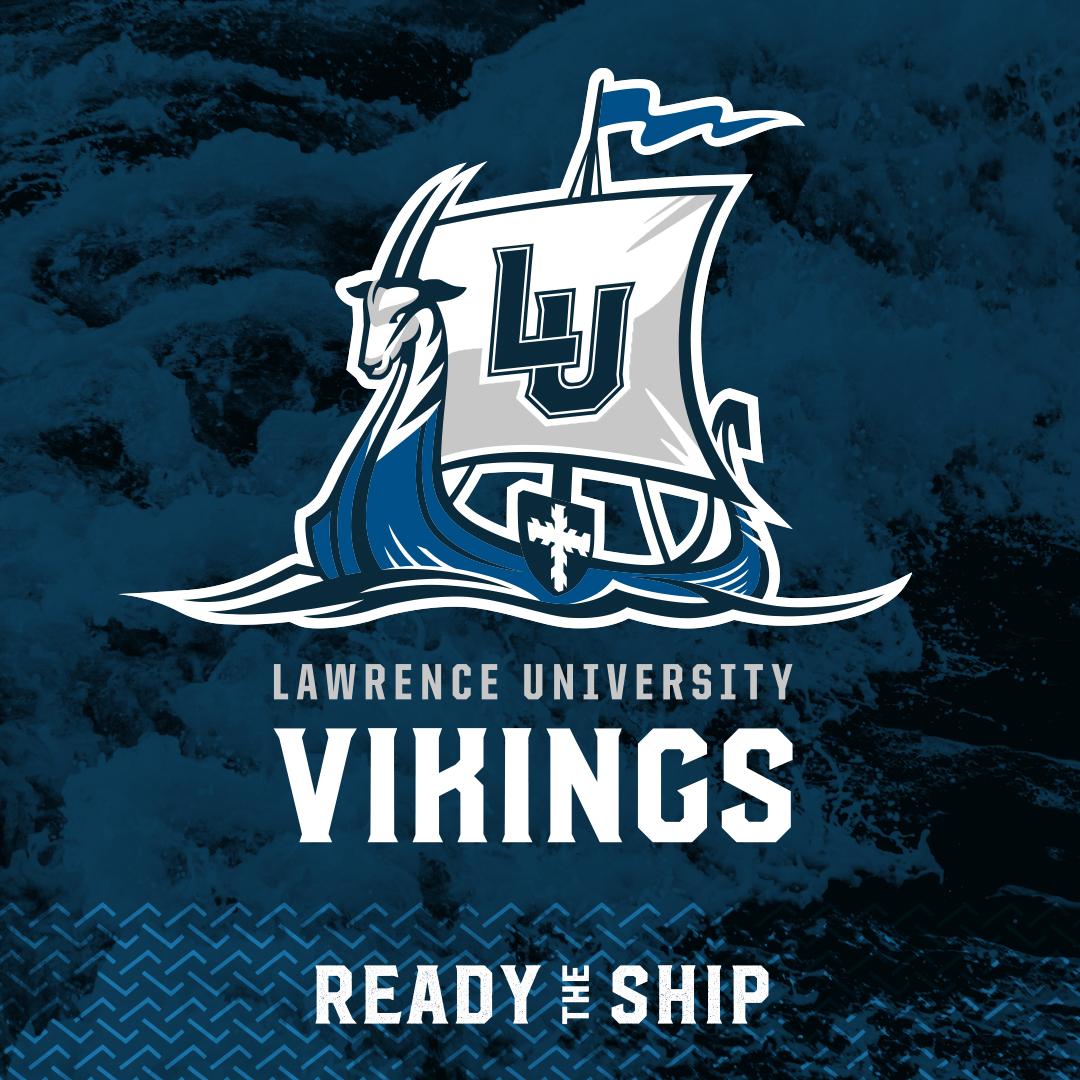 Square profile picture with LU Viking logo in the middle with text "Lawrence University Vikings" and "Ready the Ship" across the bottom.