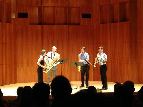 Saxophone student performing at the American Saxophone Academy