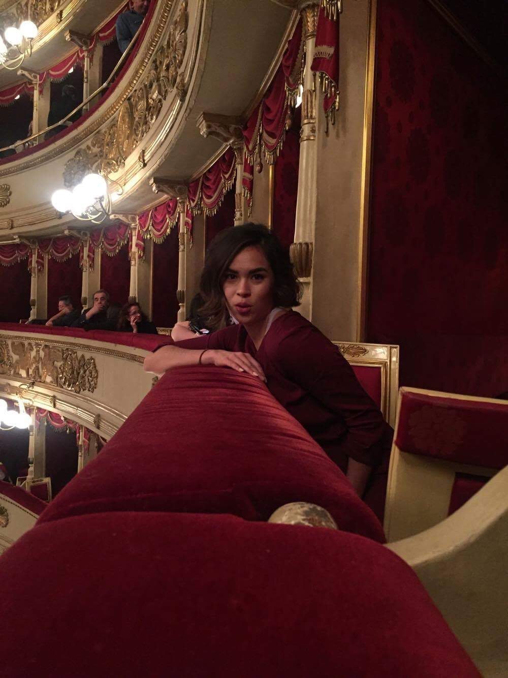 A music education major at Teatro alla Scala in Milan, during her program with IES Milan - Music: Tradition and Innovation
