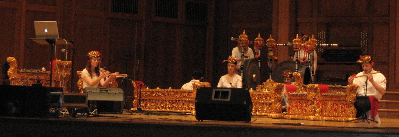 Lawrence University Gamelan performing a student composition