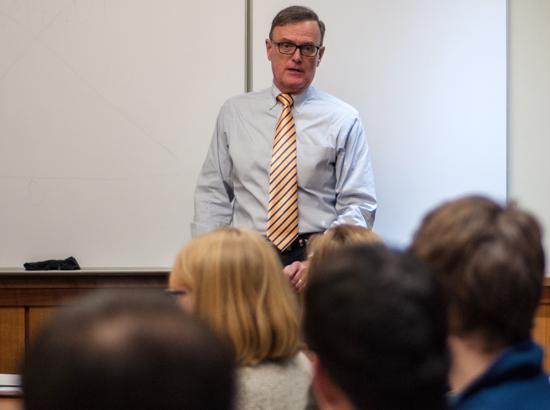 Terry Franke speaks during a careers training session at Lawrence in 2015.