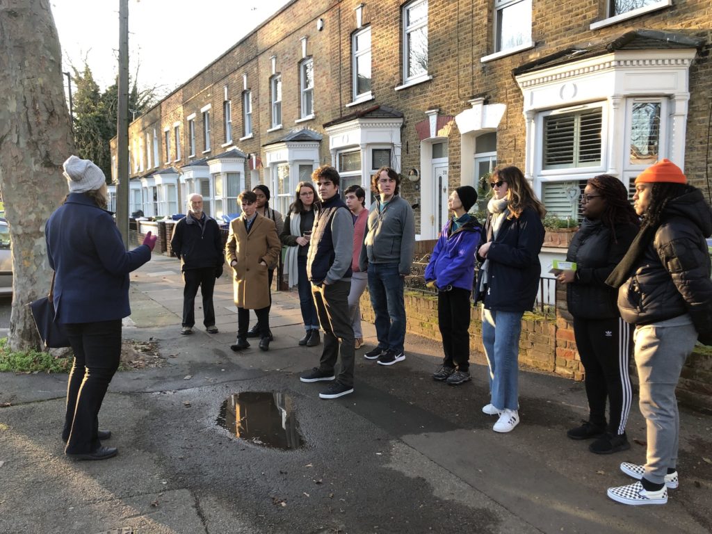 Photos of students on London trip