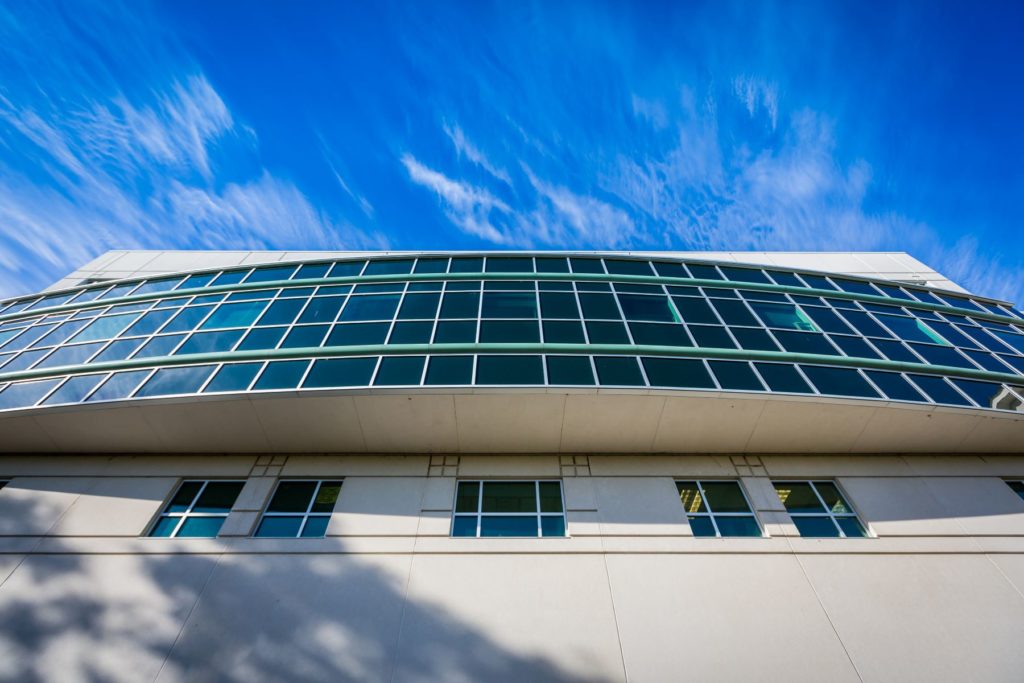 View of Briggs Hall from below