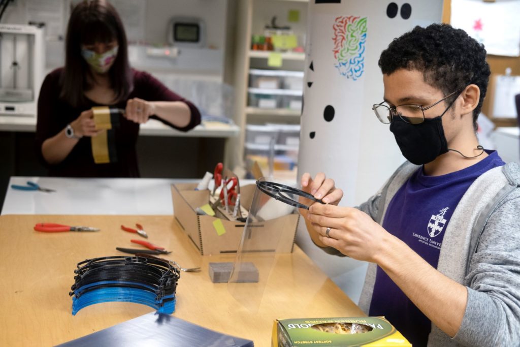 Kelvin Maestre makes PPE at makerspace 