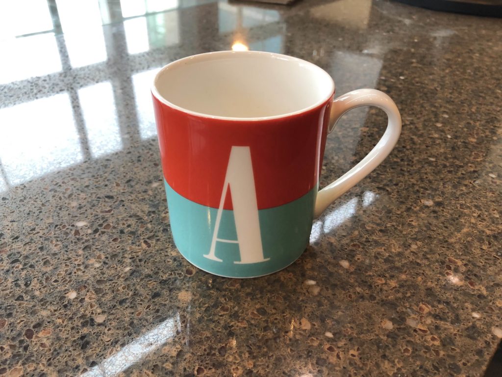 Letter “A” mug