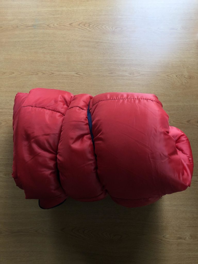 Red sleeping bag