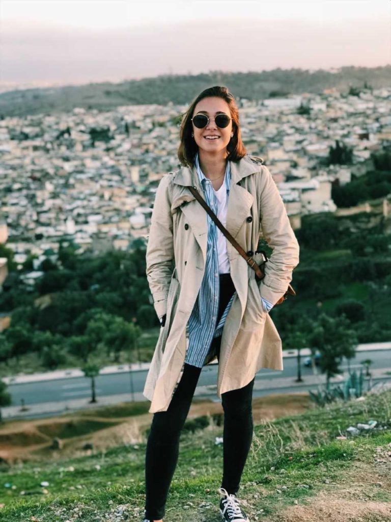 Tamima Tabishat ’20 takes in a view overlooking Rabat, Morocco.