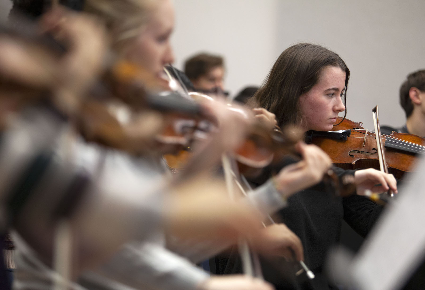 Members of the Lawrence Symphony Orchestra rehearse for Fred Sturm Jazz Celebration Weekend