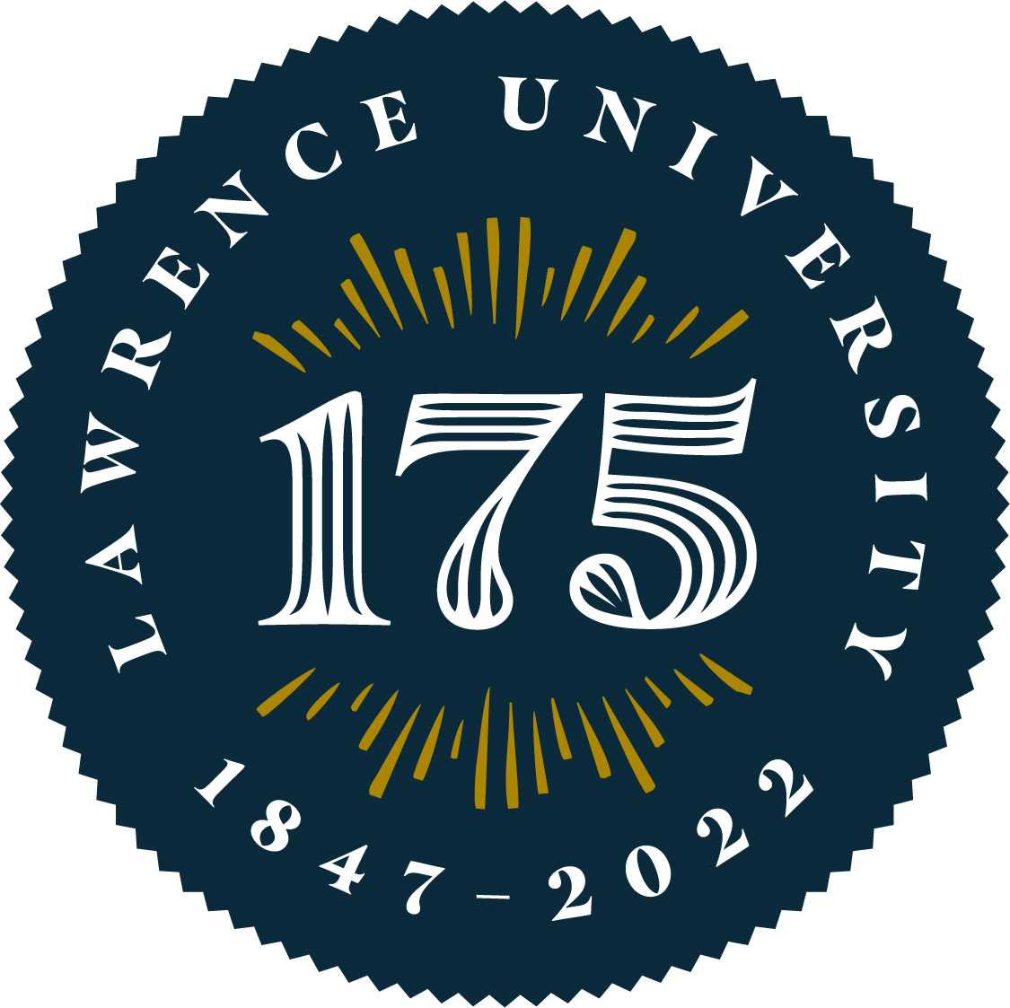 Lawrence's 175th anniversary logo.