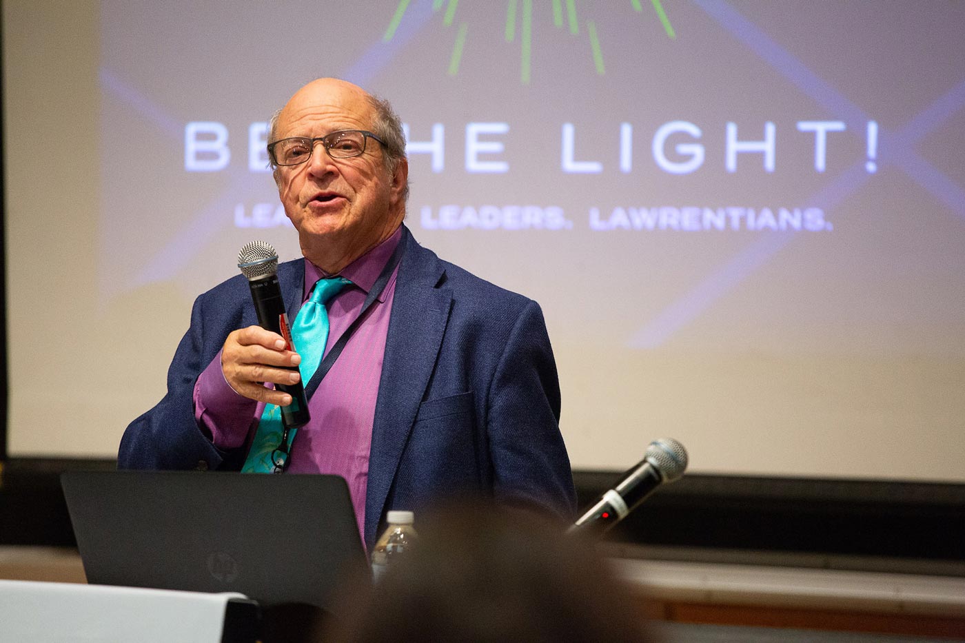 J. Thomas Hurvis ’60, speaking here during the public launch of the Be the Light! campaign