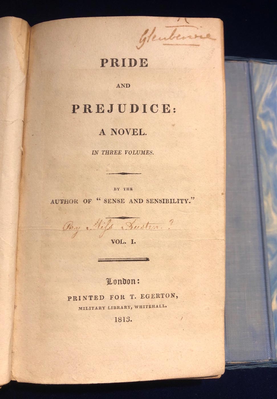 A first edition of Jane Austen’s “Pride and Prejudice” is part of the Earl and Aubrey Richmond Collection