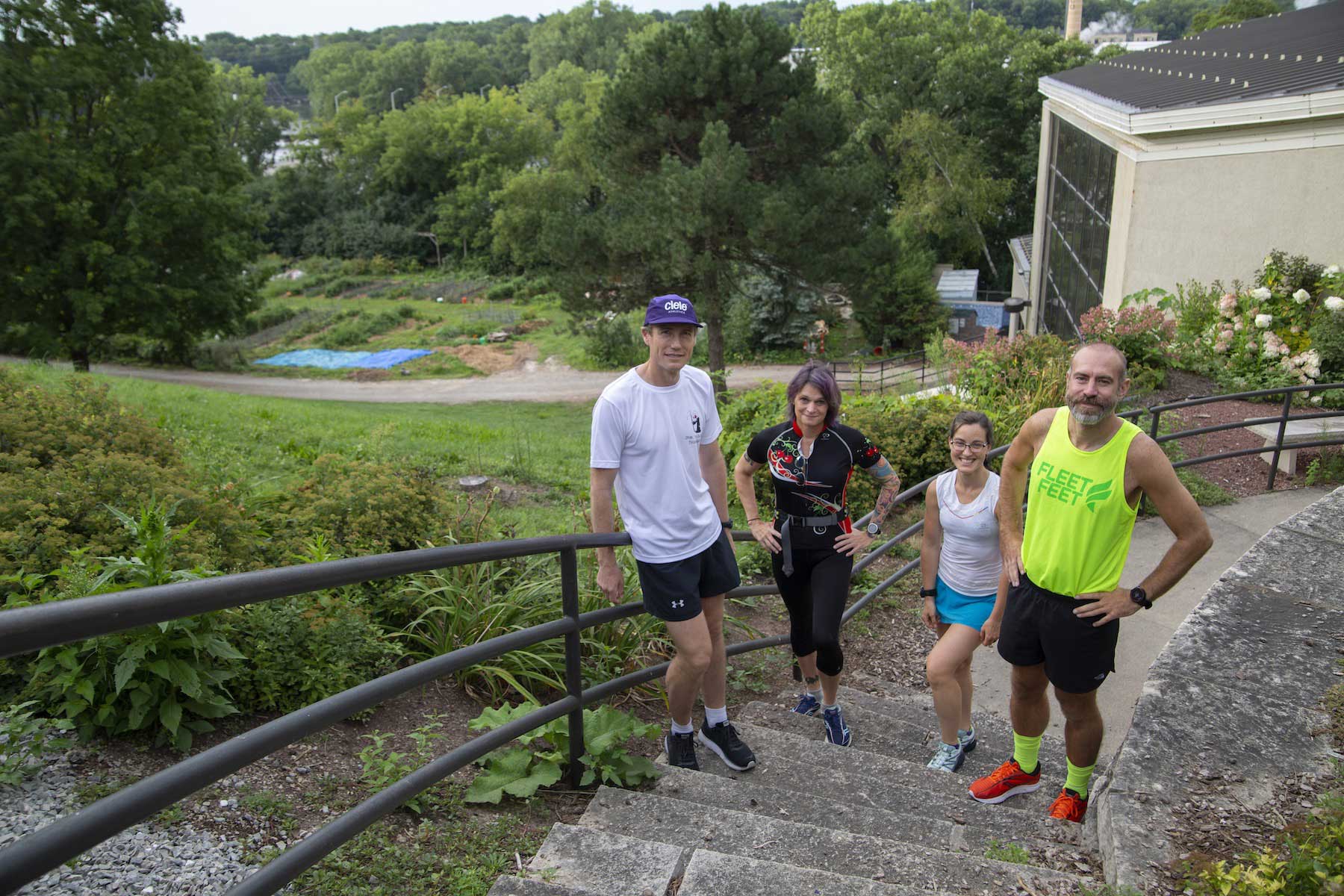 Douglas Martin, Megan Pickett, Relena Del Toro Ribbons, and Jason Brozek share a passion for running