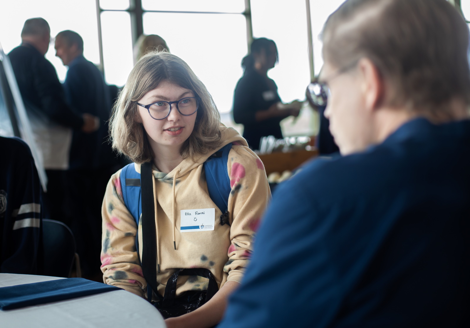 Ellie Fiorini, a first-year student, met with alumni during one-on-one sessions held in Warch Campus Center. 