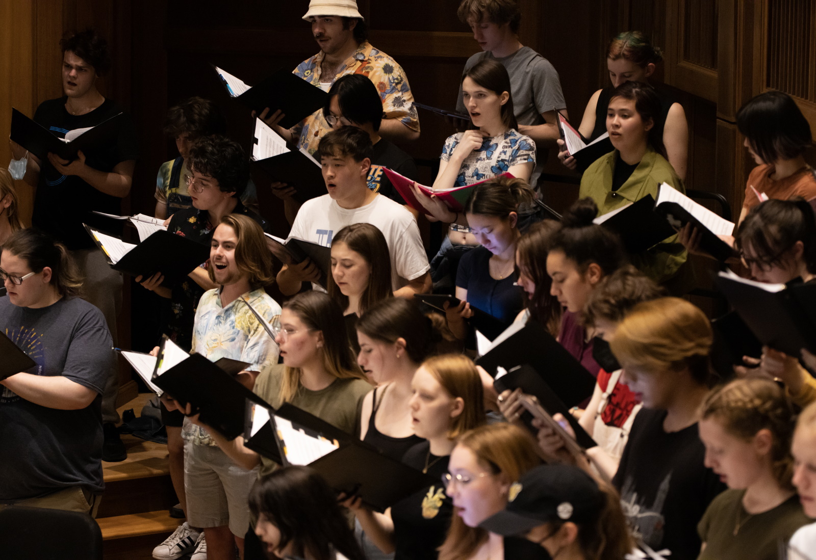 Choirs rehearse with the orchestra in advance of the Major Works concert. 