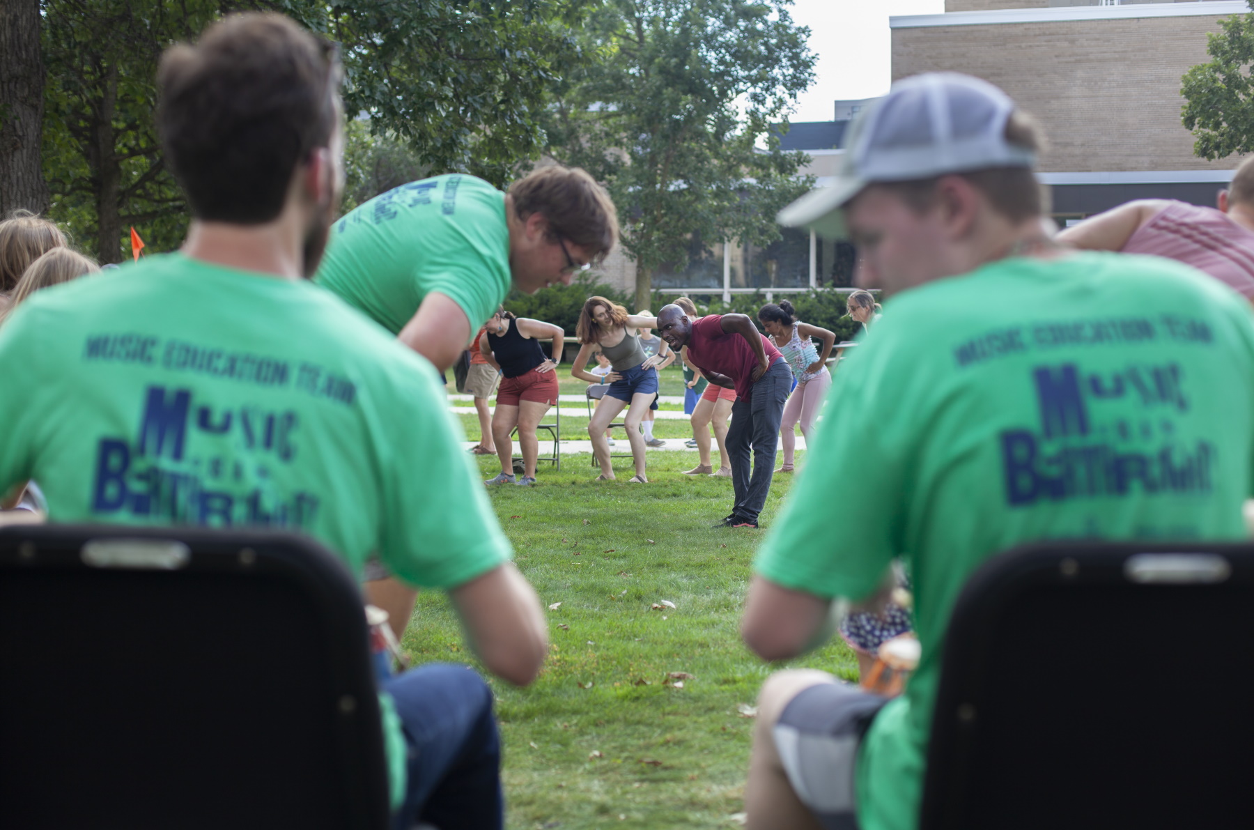 Music Education Team members lead a dance workshop during the 2022 Mile of Music.