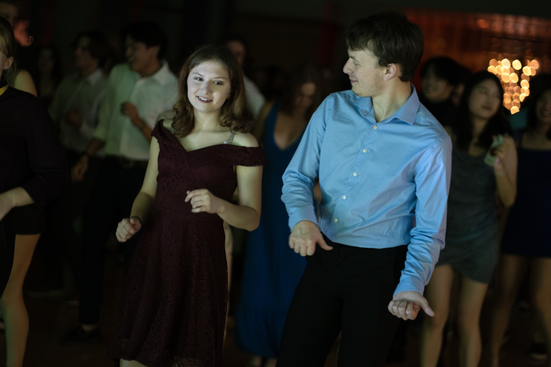Students dance at the Homecoming dance.