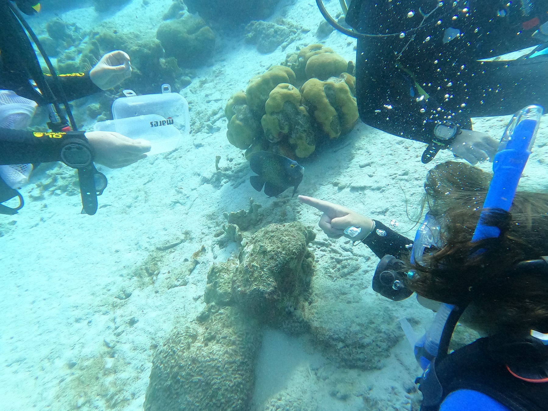 Underwater photos was part of the experience for Emma Moya during last year's LUMP research trip to Bonaire.