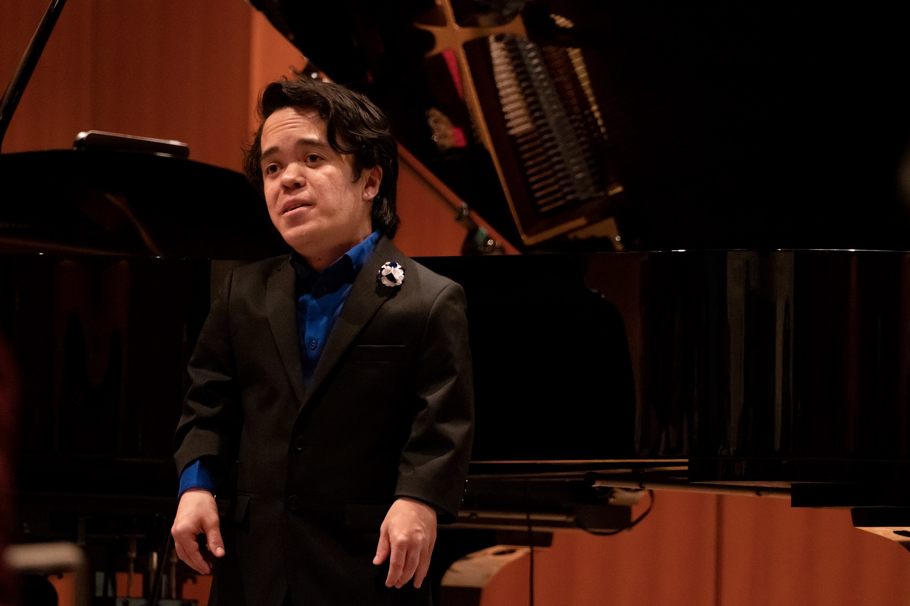 Samuel Schuler performs in a production at Lawrence. (Photo by Danny Damiani)
