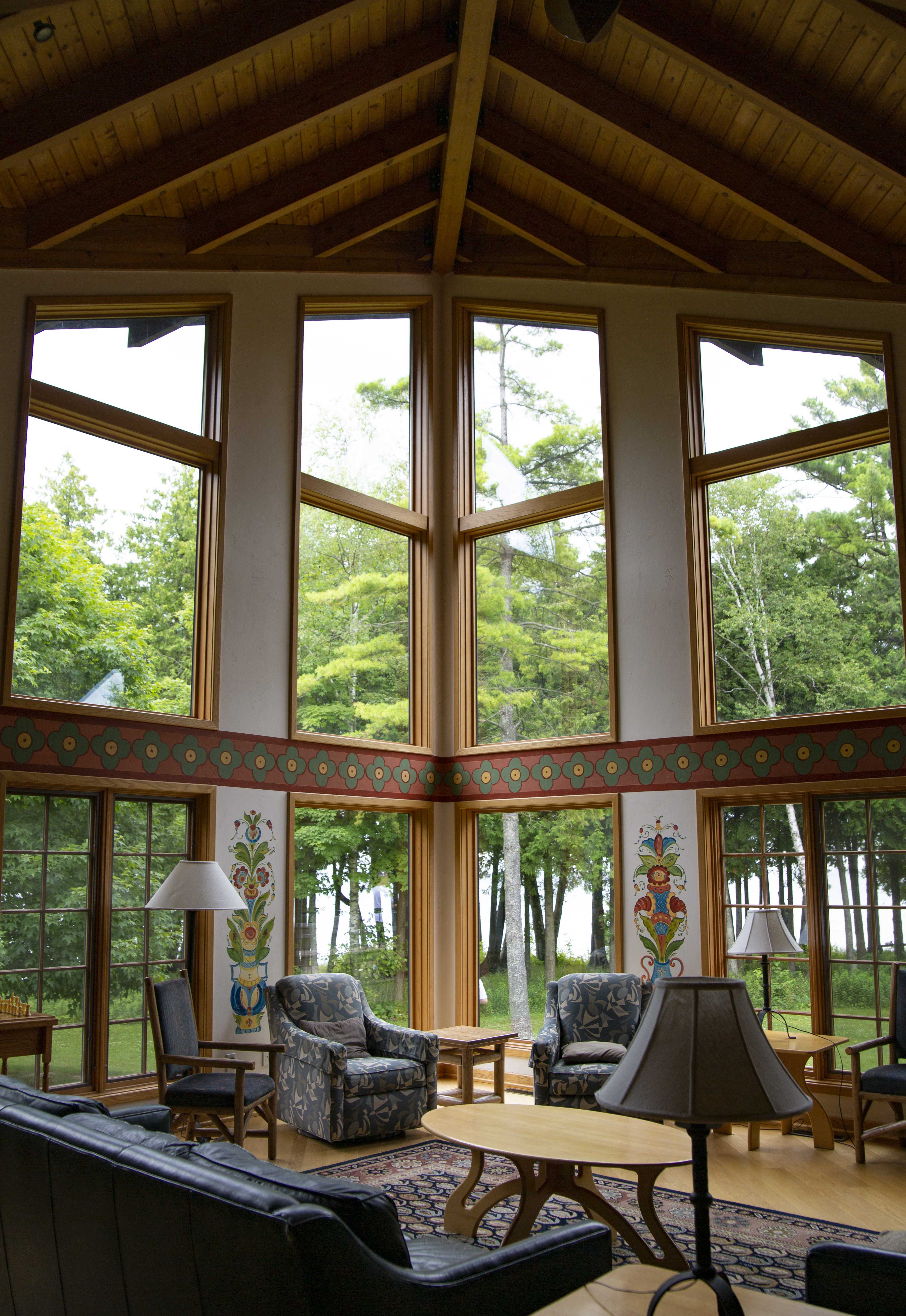 The epic windows of the Lodge Great Room