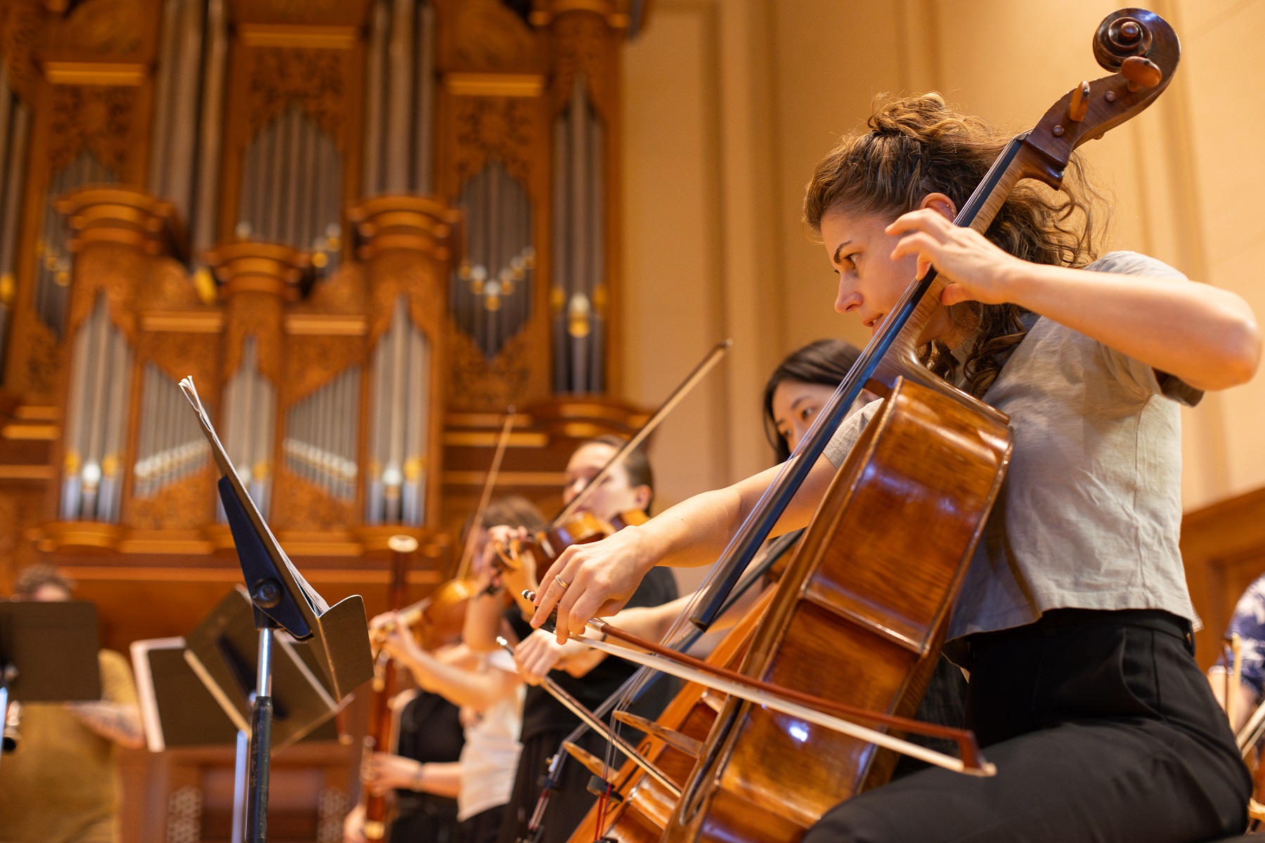 Participants in the 2024 Lawrence Chamber Music Festival perform in Memorial Chapel.