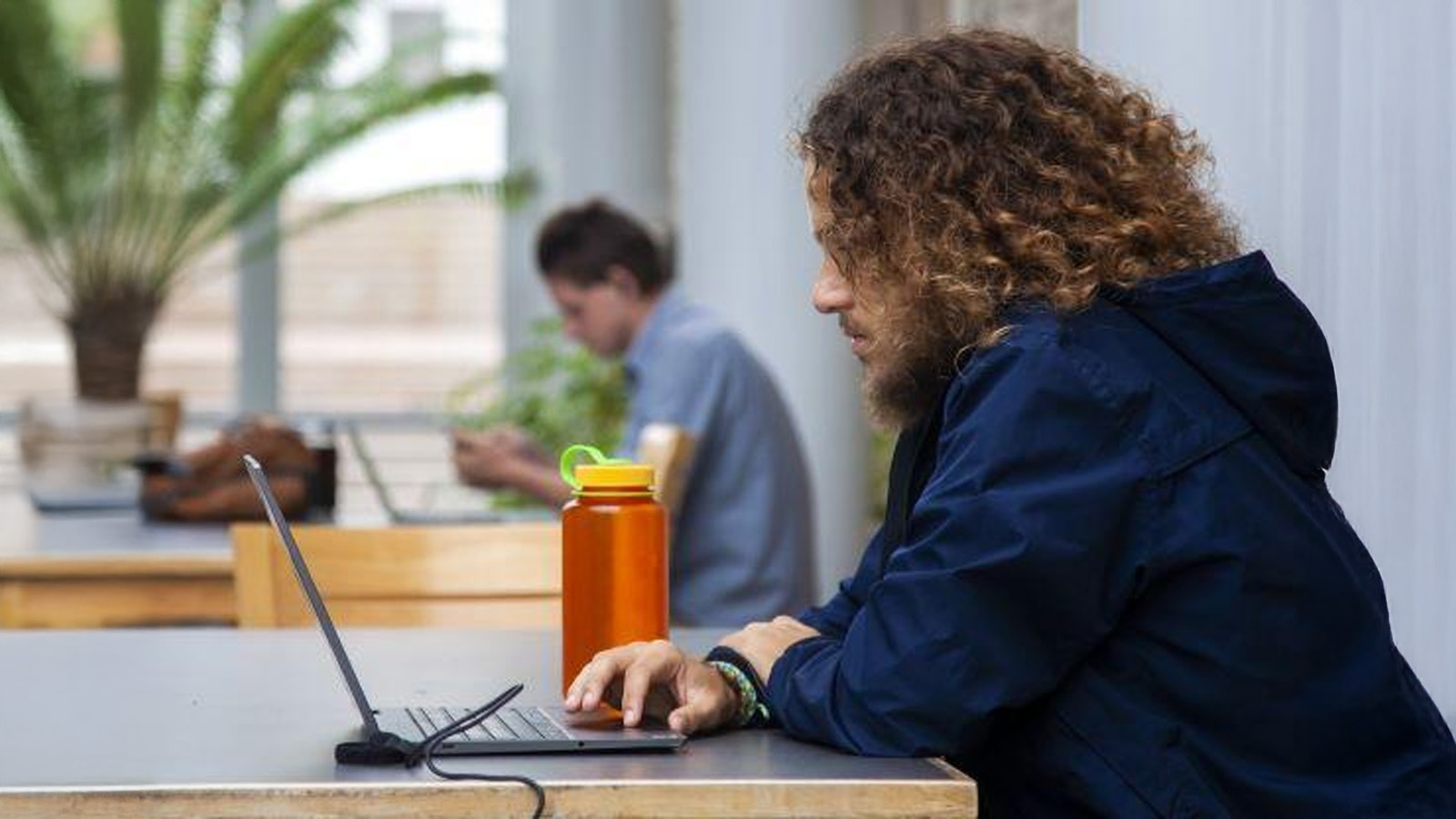 Student with laptop