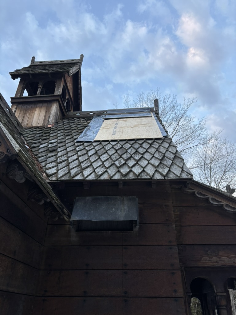 Progress on Chapel roof repair