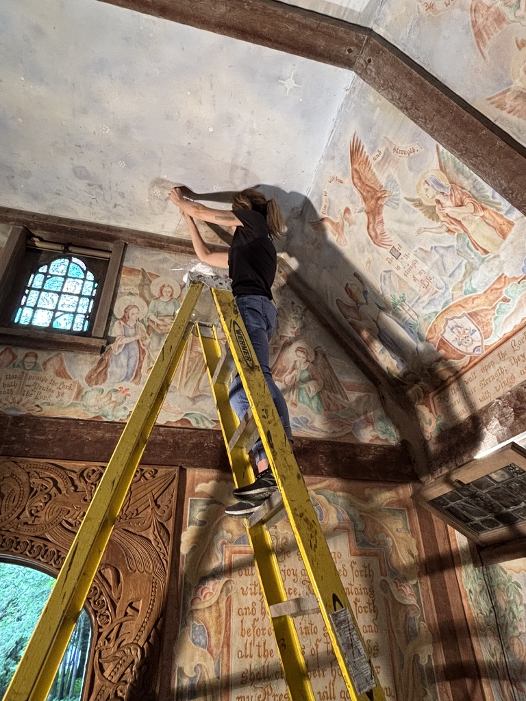 Frescos under restoration