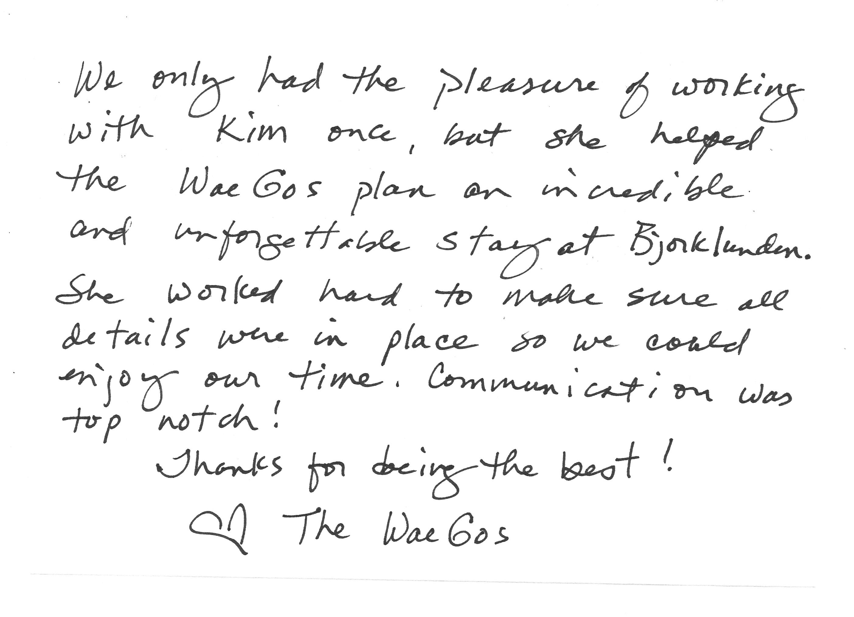 Way to go Kim from The WAEGO