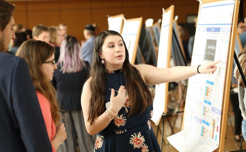 Lawrence on ‘Best Value’ list -- picture of Biology major presenting research at Biofest