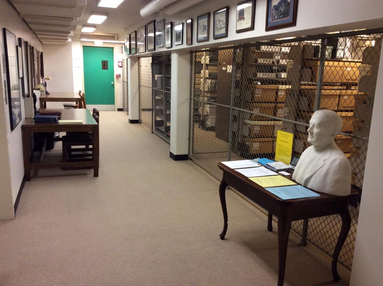 A view of the Lawrence University Archives reading room.