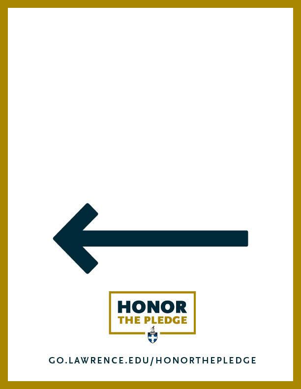 Blank poster with arrow pointing left.