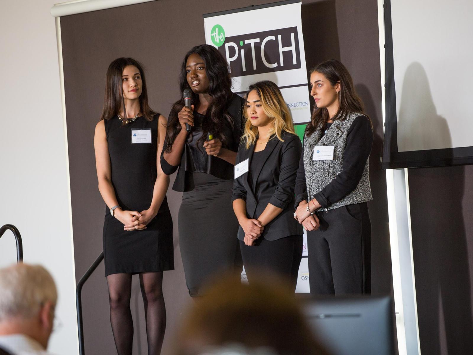 Students present at The Pitch contest