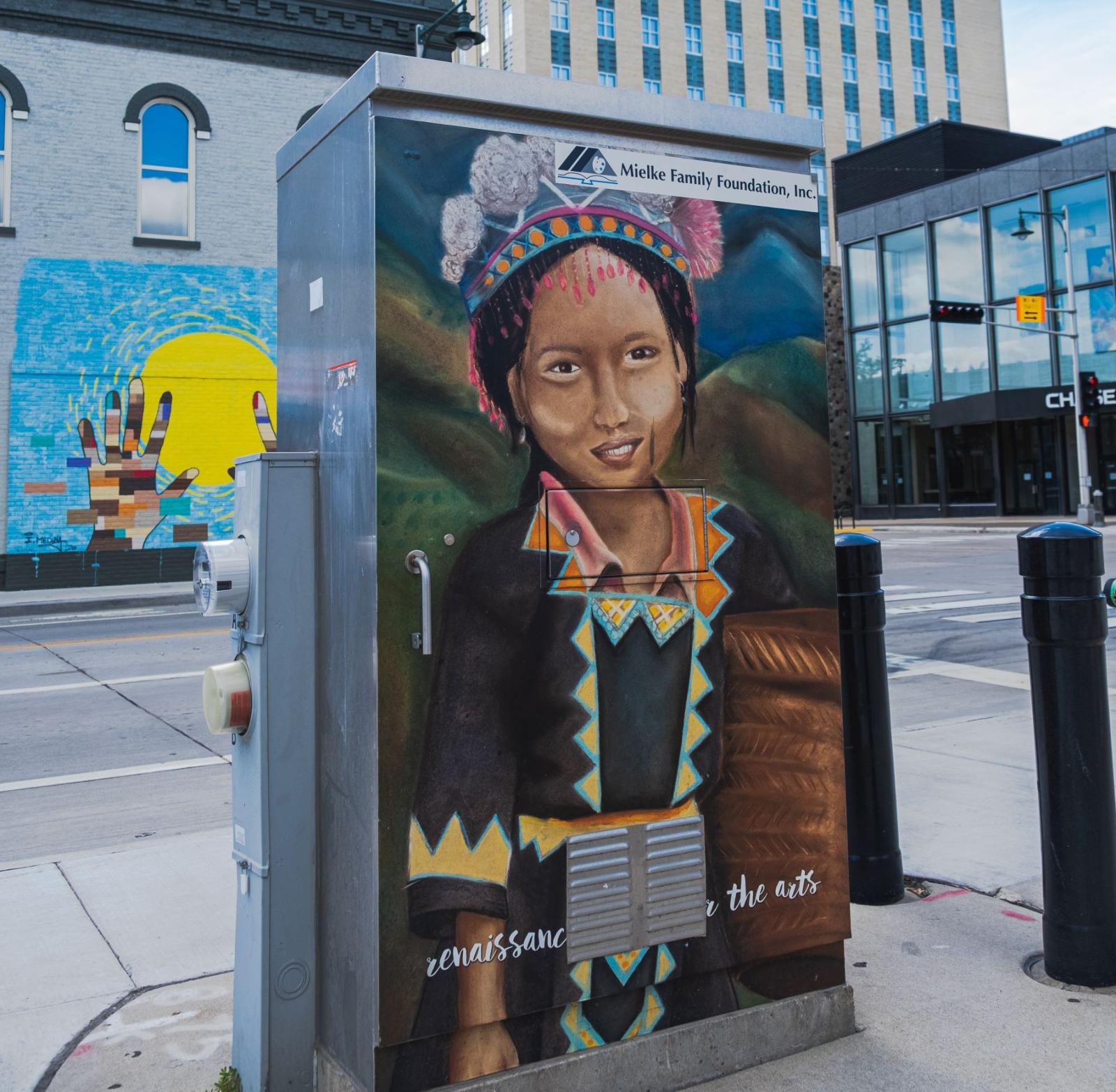 mural of a young indigenous girl
