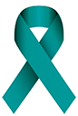 Teal ribbon representing sexual assault awareness