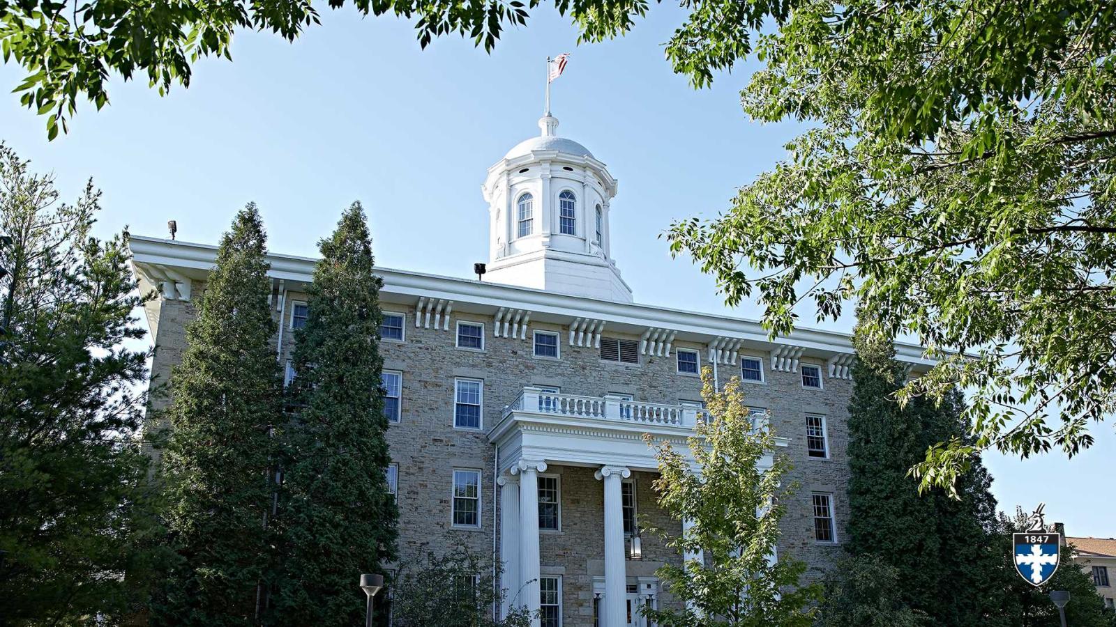 View of Main Hall on a bright and sunny day.