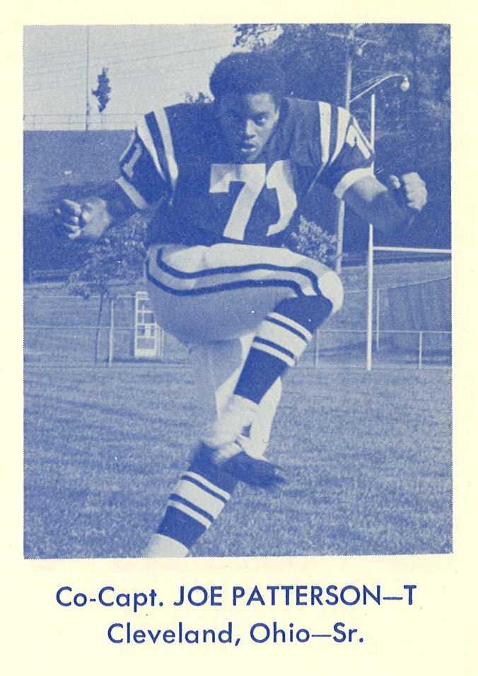 Joe Patterson poses in his football uniform during his senior year.