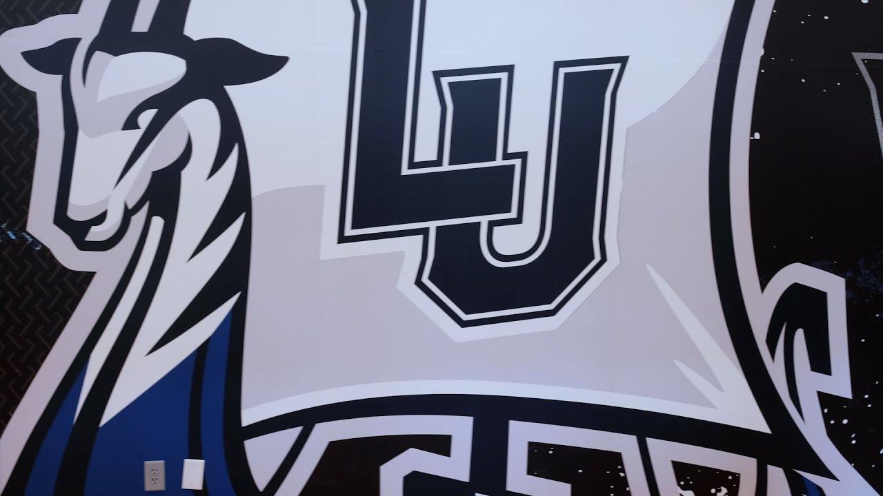 Screen grab for antelope video shows Lawrence athletics logo.