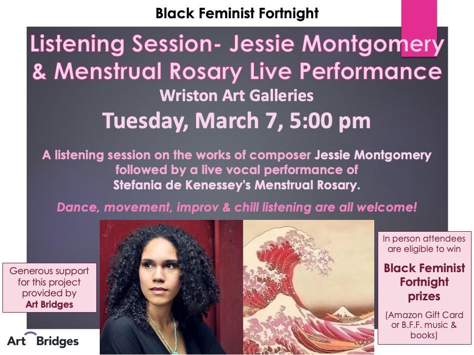 Black Feminist Fortnight Wriston Menstrual Rosary Deep Listening