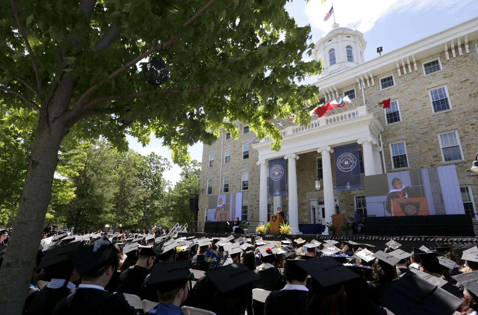 Graduates look on during 2024 Commencement.