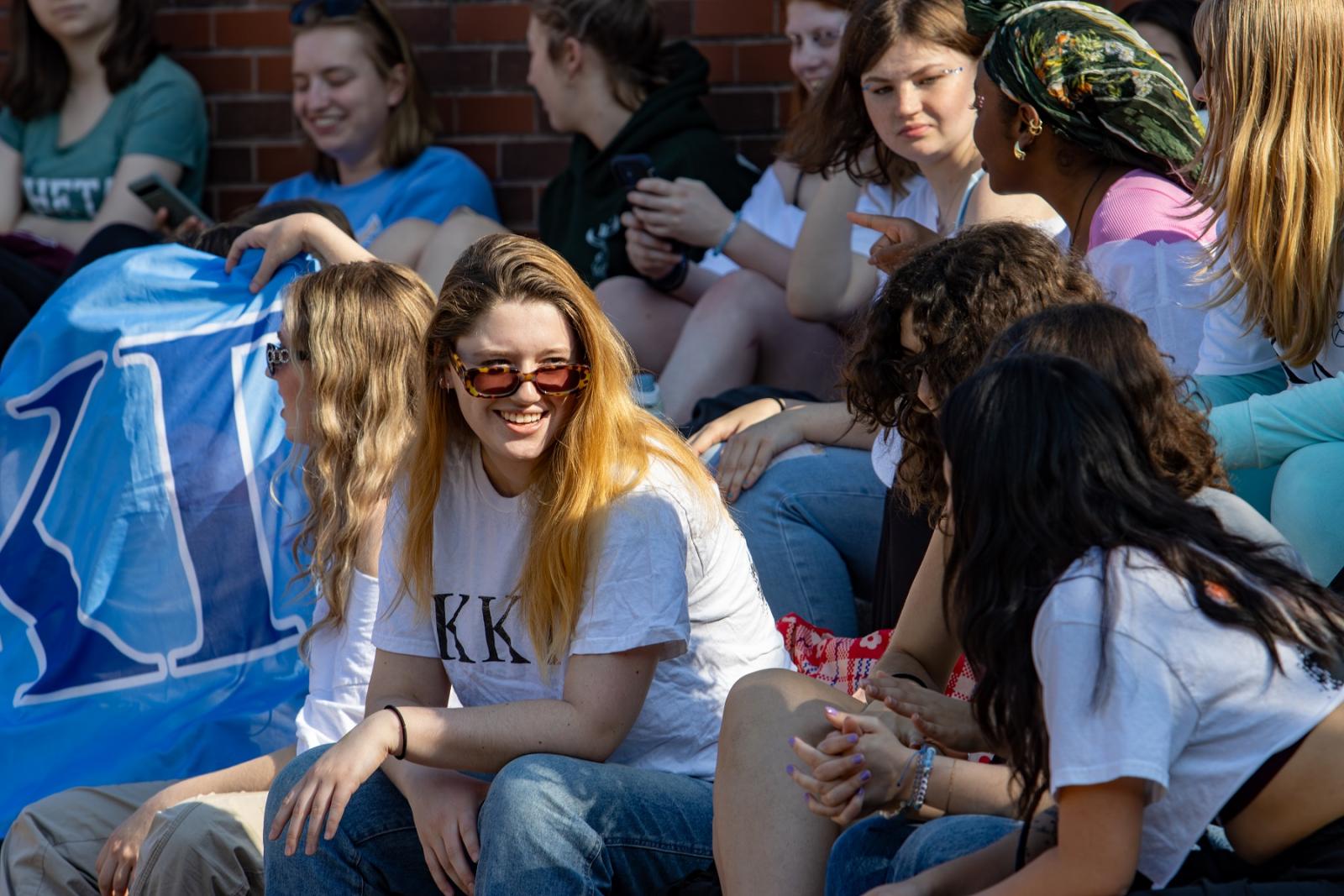 Sorority members share a laugh during Greek Week 2024.