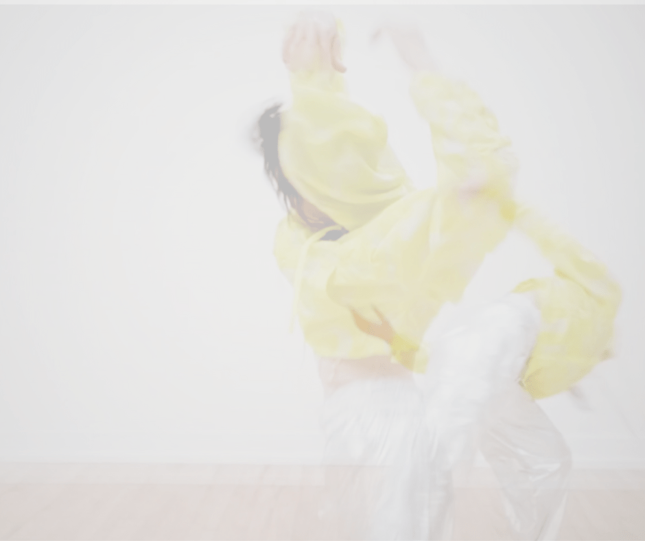 Double exposure of Mauriah Donegan Kraker in motion.
