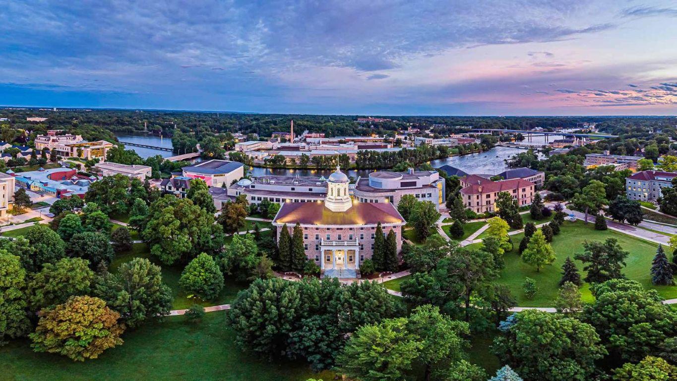 Aerial view of Lawrence University