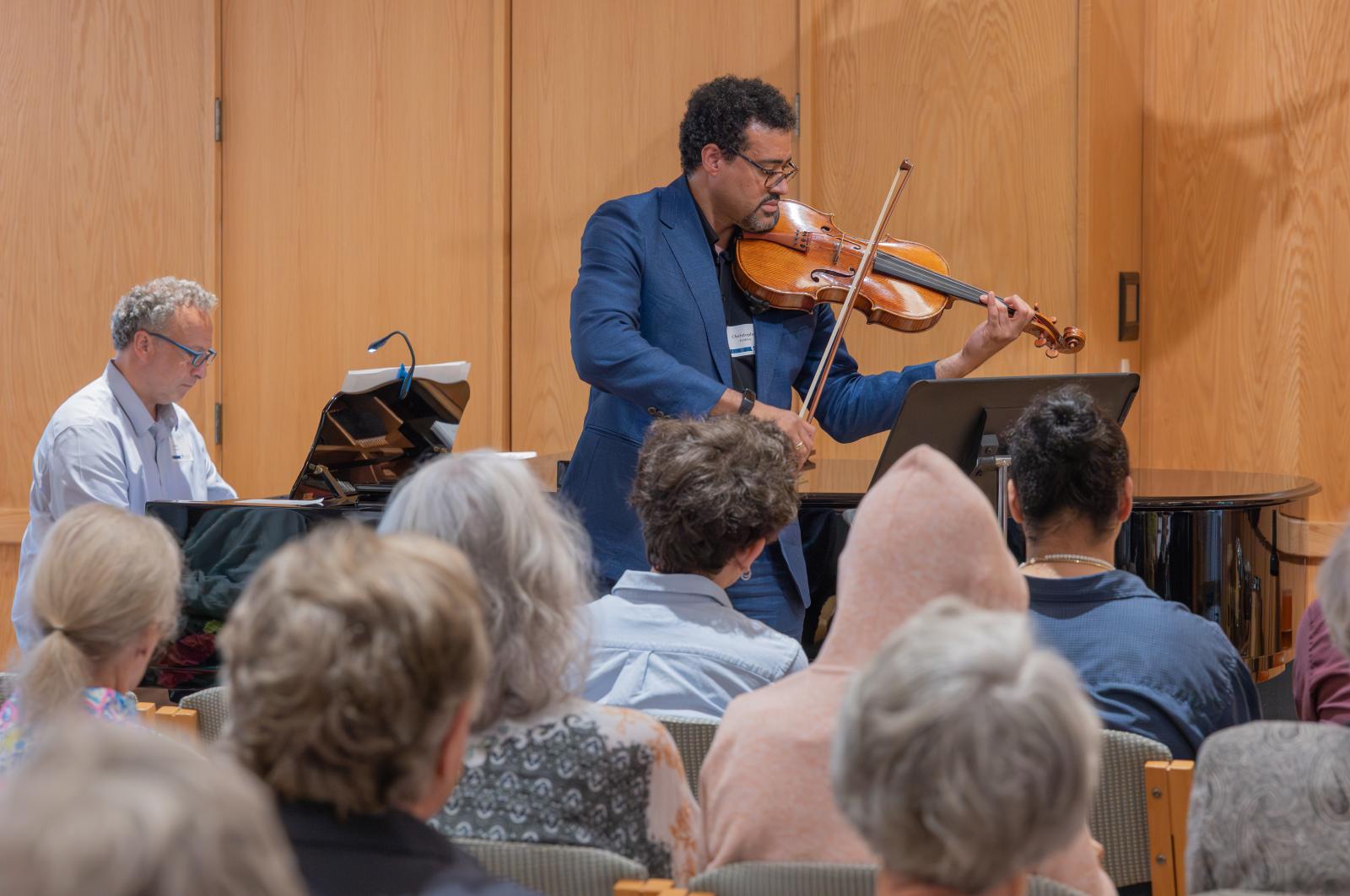 Jenkins and Welford duo on piano and violin