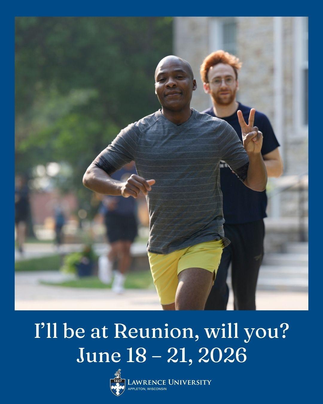 Alumni running in the reunion fun run 