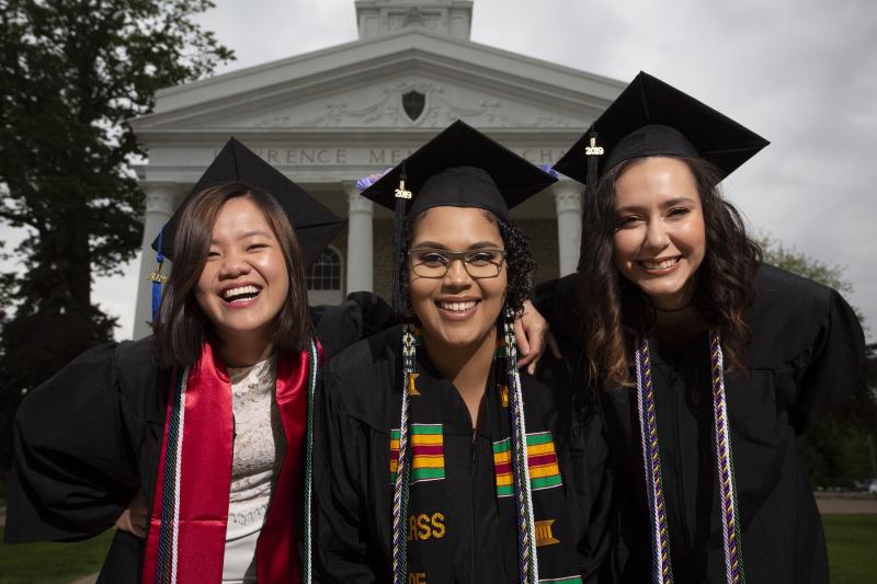 The Class of 2019, including (from left) Hoa Huynh, Jordyn Pleiseis, and Miranda Salazar