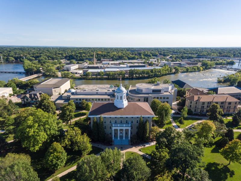 Lawrence aerial view of campus