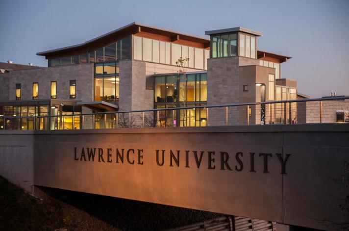 Evening image of campus center