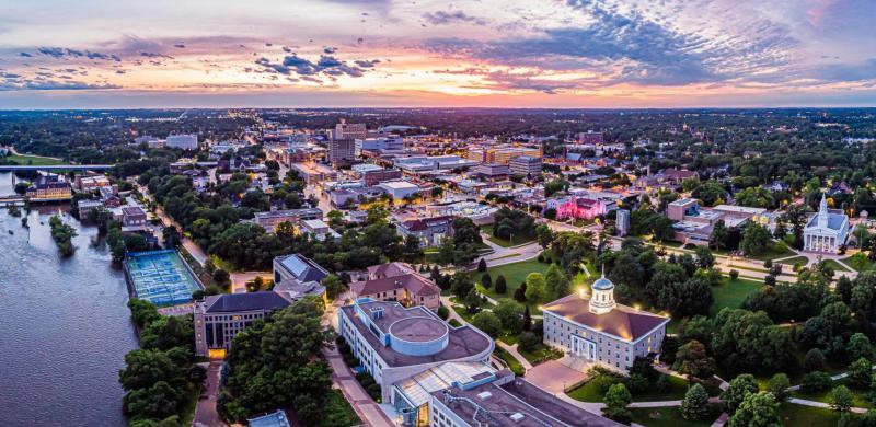 Aerial drone photo of Lawrence and Appleton