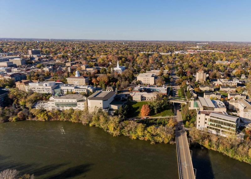 Aerial drone photo of Lawrence and Appleton